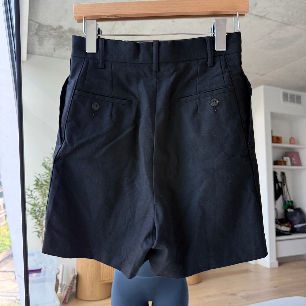 Comme des Garcons Junya Watanabe High Waisted Wool Black Shorts - Picture 3 of 5